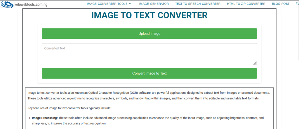 IMAGE TO TEXT CONVERTER
