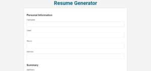 Resume Generator Tools