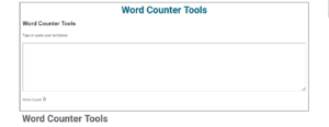 Word Counter Tools